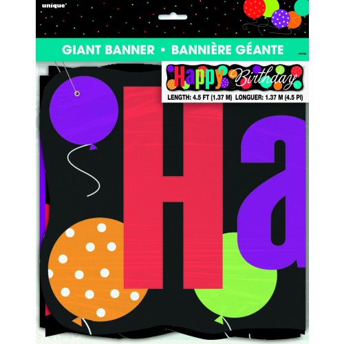  CARTEL NEGRO BIRTHDAY GLOBO 1,37M