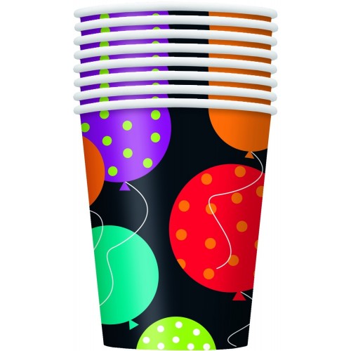  PAQ.8/U VASO NEGRO BIRTHDAY 270ML