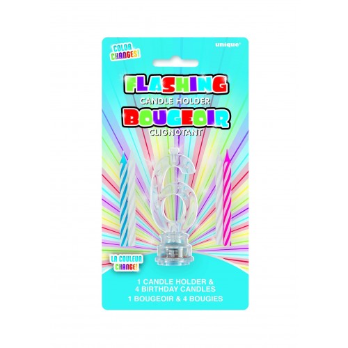 SOPORTE VELA FORMA N6 C/LUZ