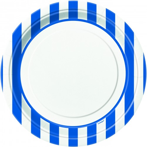  PAQ.8/U PLATO RAYA AZULES 22,2CM
