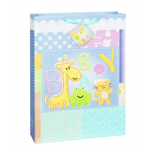 BOLSA REGALO ANIMALITOS BABY 33X45CM