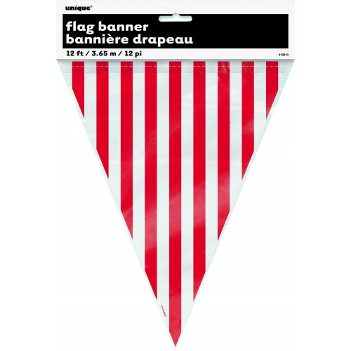 GUIRNALDA TRIANGULO RAYAS ROJAS 3,65MT
