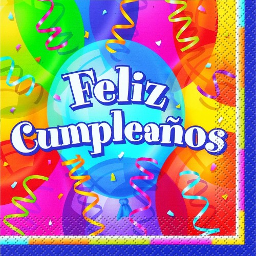  PAQ.16/U SERVILLETA F.CUMPLEAÑOS