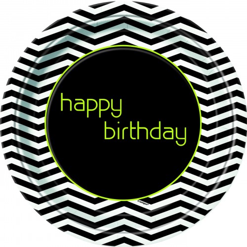 PAQ.8/U PLATOS BIRTHDAY ZIG ZAG 22,9CM