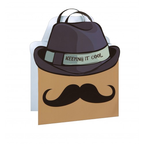 BOLSA REGALO SOMBRERO BIGOTE 24X30CM