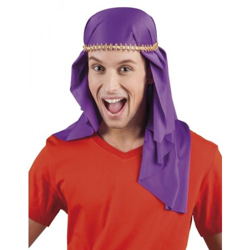    TOCADO HOMBRE ARABE TELA VIOLETA
