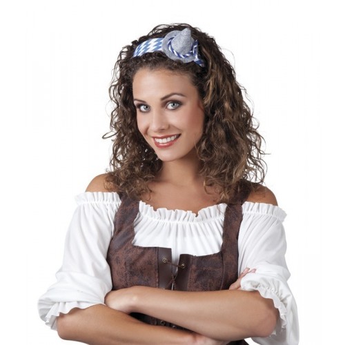 $D DIADEMA MINI SOMBRERO GRIS OKTOBERFES