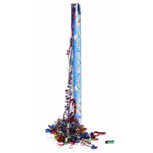 CAÑON CONFETI Y SERPENTINA MULTI 80CM