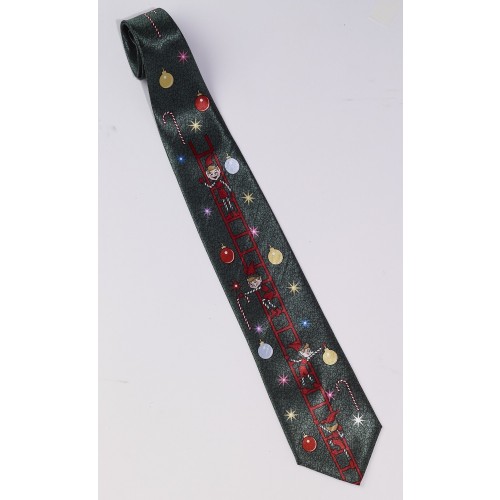 CORBATA ESCALERA ELFOS NAVIDAD