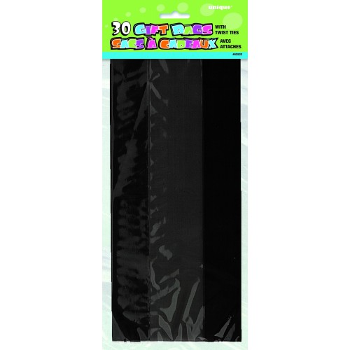 PAQ.30/U BOLSA CELOFAN NEGRAS 13X29CM