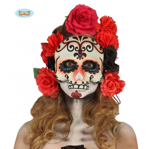 $D MEDIA CARETA CALAVERA COLOR