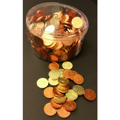 B/BOTE 300/U MONEDAS CHOCOLATE