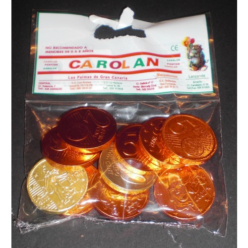 E 10 MONEDAS DE CHOCOLATE 3CM