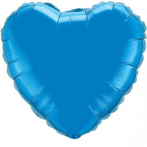 $D GLOBO 9" PALO FOIL CORAZON AZUL ZAFIR