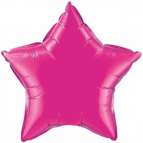   GLOBO 20" FOIL ESTRELLA FUCSIA