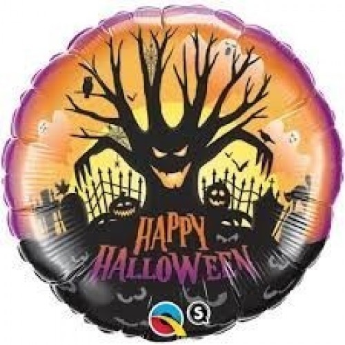 $D GLOBO 18" FOIL REDONDO ARBOL HALLOWE