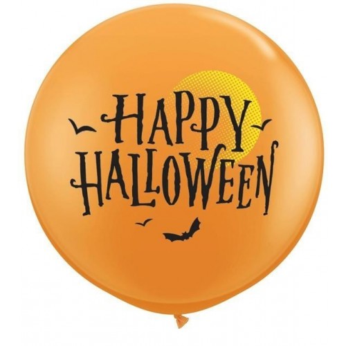 $D 2 GLOBOS JUMBO 3FT NARANJ HALLOWE