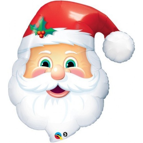 GLOBO 32" FORMA CARA PAPA NOEL