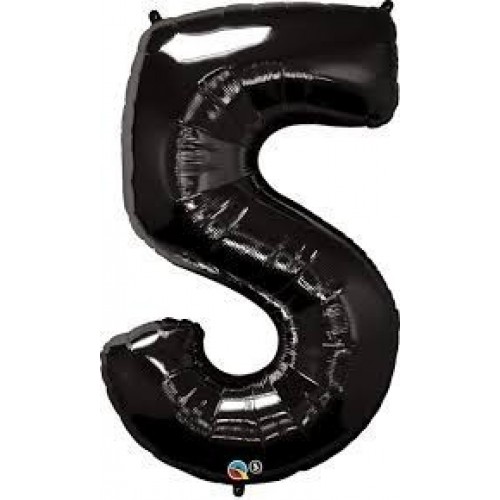$E GLOBO 34" FOIL FORMA N5 NEGRO ONIX