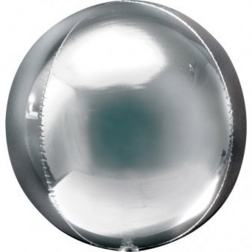   GLOBO REDONDO ORBZ 3D METAL PLATA