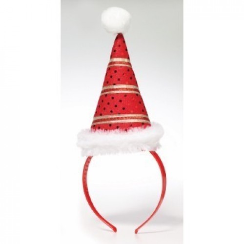 DIADEMA MINI SOMBRERO PAPA NOEL LENTEJUE