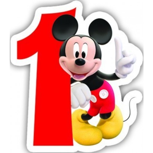 $E   VELA FORMA N1 MICKEY CLUB 6CM