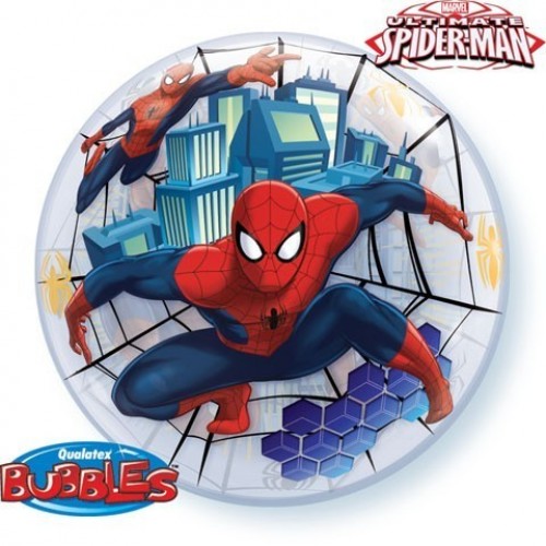 $D GLOBO 22" BURBUJA SPIDERMAN