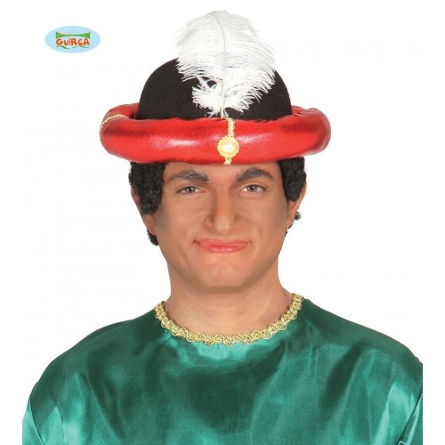 $D SOMBRERO MARAJA NEGRO/ROJO