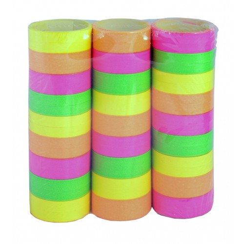 3 ROLLOS SERPENTINAS FLUOR