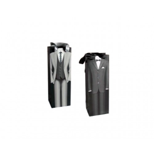 BOLSA REGALO BOTELLA SMOKING 12X35CM