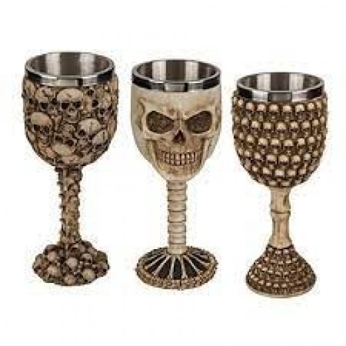 COPA ACERO CALAVERAS DISEÑOS SURT 18CM