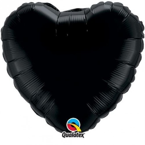   GLOBO 18" FOIL CORAZON NEGRO