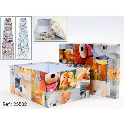 CAJA REGALO OSITOS 22X29X12CM