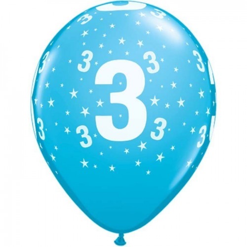 6 GLOBOS 11" LATEX N3 CELESTE