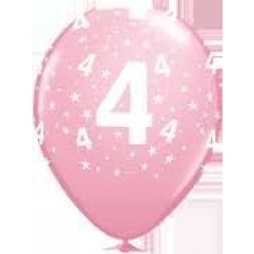 6 GLOBOS 11" LATEX N4 ROSA