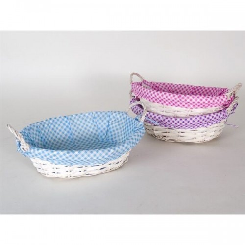 CESTA MIMBRE OVAL TELA COL.SURT