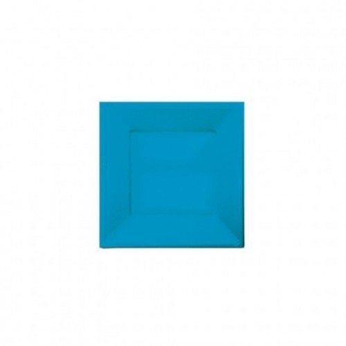 $D 25/U PLATO CUADRADO 18CM TURQUESA