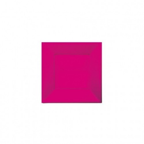 $D 25/U PLATO CUADRADO 18CM FUCSIA