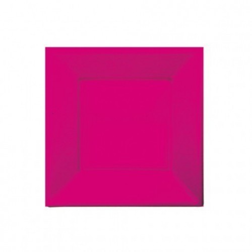 $D 25/U PLATO CUADRADO 23CM FUCSIA