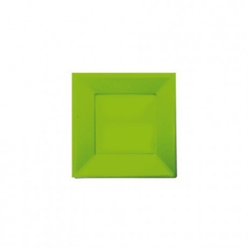 $D 25/U PLATO CUADRADO 18CM VERDE