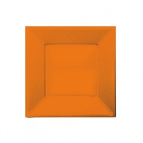 $D 25/U PLATO CUADRADO 23CM MANDARINA