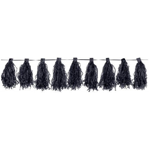   GUIRNALDA BORLONE PAPEL NEGRO 3,4M