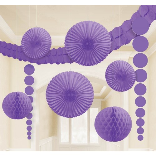 $ E    KIT 9/PZ DECORACION VIOLETA