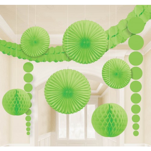 $E KIT 9 PZ DECORACION VERDE KIWI