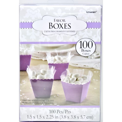   100 CAJAS VIOLETA BORDE ONDAS
