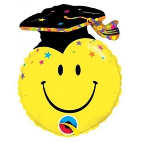 $D GLOBO 14" PALO FOIL SMILE GRADUACION