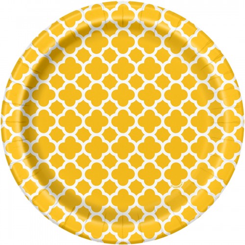 $PAQ.8/U PLATO COLMENA AMARILLA 17,10CM