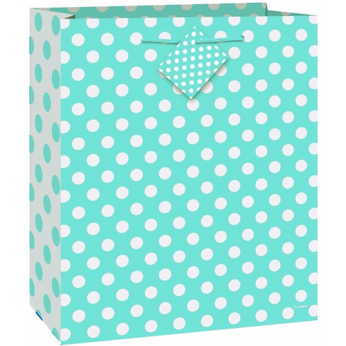  BOLSA REGALO CELESTE TOPO 27X33CM