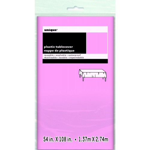   MANTEL PLASTICO ROSA 137X274CM