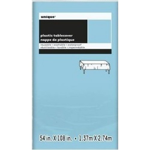 $E MANTEL PLASTICO CELESTE 137X274CM